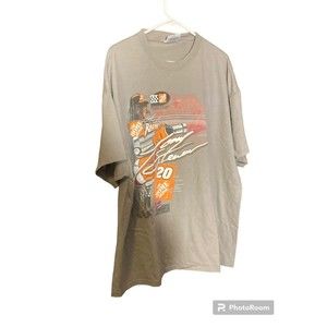 VTG 2002 Tony Stewart Home Depot Round Neck Short Sleeve Gray Shirt Size XL